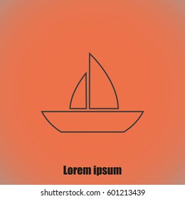 boat vector icon