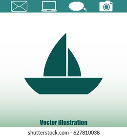 boat vector icon