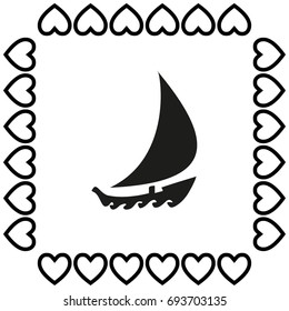 boat vector icon
