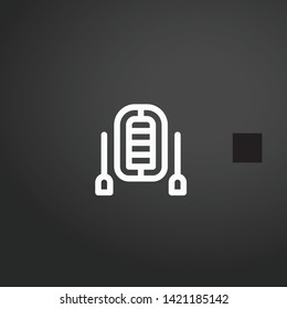 Boat vector icon. Boat concept stroke symbol design. Thin graphic elements vector illustration, outline pattern for your web site design, logo, UI. EPS 10.