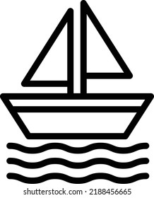 Boat Vector Icon Design Illustration