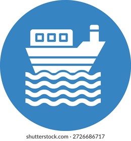 Ilustración de diseño de icono de Vector de barco