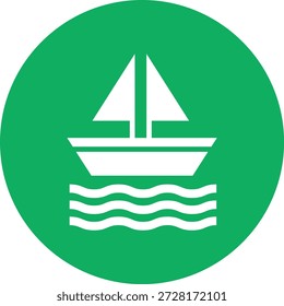 Ilustração de design de ícone de vetor de barco