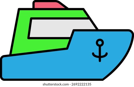 Boat Vector Icon Vector Illustration