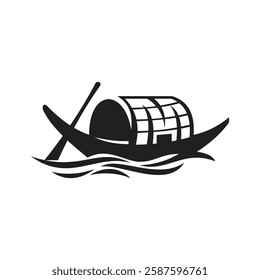 Boat vector icon illustration image in white background.