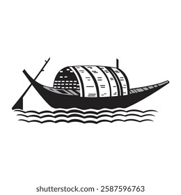 Boat vector icon illustration image in white background.