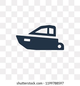 Boat vector icon isolated on transparent background, Boat transparency concept can be used web and mobile