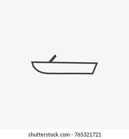Boat vector icon isolated on trendy light grey background