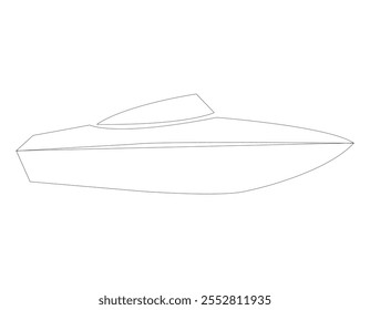 Boat vector and icon line art .