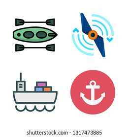 boat vector icon set