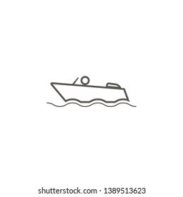 Boat vector icon. Simple element illustration from map and navigation concept. Boat vector icon. Real estate concept vector illustration.
