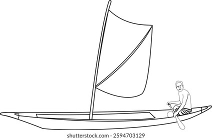 Boat Vector Illustration – Detailed Nautical Watercraft Design