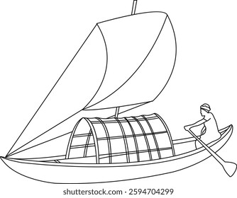 Boat Vector Illustration Detailed Nautical Watercraft Design