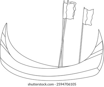 Boat Vector Illustration – Detailed Nautical Watercraft Design