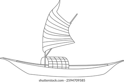 Boat Vector Illustration Detailed Nautical Watercraft Design