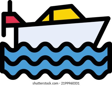 boat Vector illustration on a transparent background.Premium quality symmbols.Stroke vector icons for concept and graphic design.