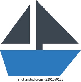 Boat Vector illustration on a transparent background.Premium quality symbols.Glyphs vector icon for concept and graphic design.