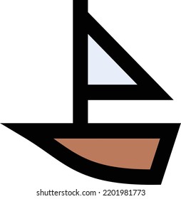 boat Vector illustration on a transparent background.Premium quality symmbols.Stroke vector icon for concept and graphic design.