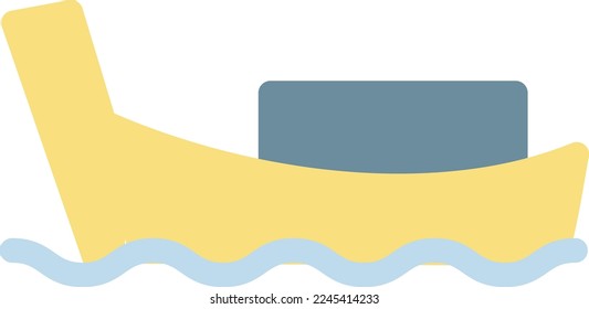 boat Vector illustration on a transparent background. Premium quality symmbols. Line Color vector icons for concept and graphic design. 
