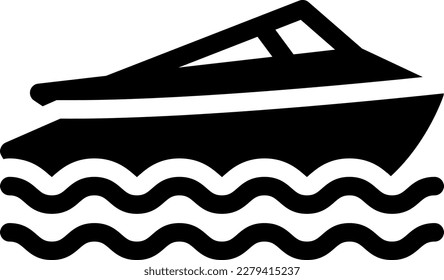 boat Vector illustration on a transparent background. Premium quality symmbols. Glyphs vector icons for concept and graphic design. 
