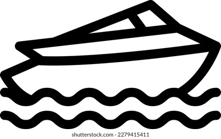 boat Vector illustration on a transparent background. Premium quality symmbols. Thin line vector icons for concept and graphic design.