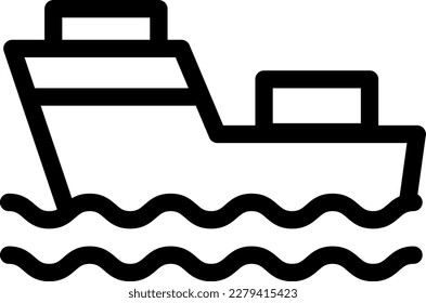 boat  Vector illustration on a transparent background. Premium quality symmbols. Thin line vector icons for concept and graphic design.