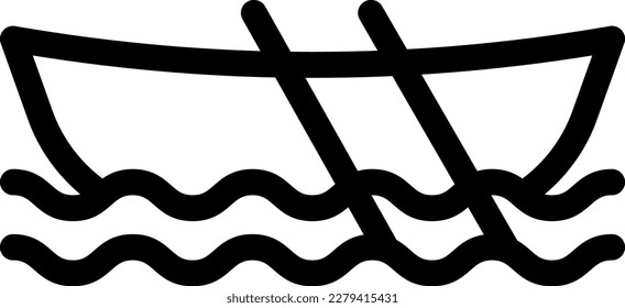 boat  Vector illustration on a transparent background. Premium quality symmbols. Thin line vector icons for concept and graphic design.