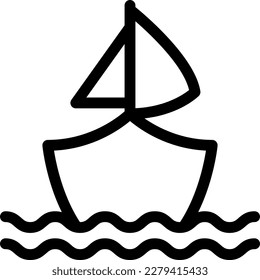 boat   Vector illustration on a transparent background. Premium quality symmbols. Thin line vector icons for concept and graphic design.