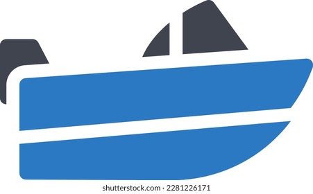 boat  Vector illustration on a transparent background. Premium quality symmbols. Glyphs vector icons for concept and graphic design. 
