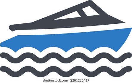 boat Vector illustration on a transparent background. Premium quality symmbols. Glyphs vector icons for concept and graphic design. 
