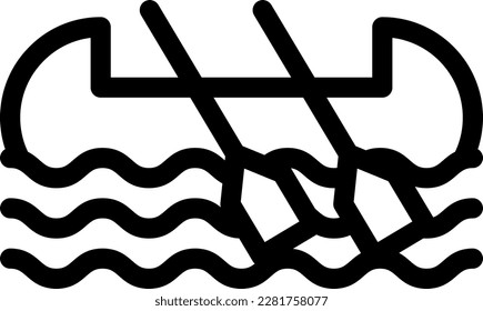 boat  Vector illustration on a transparent background. Premium quality symmbols. Thin line vector icons for concept and graphic design.