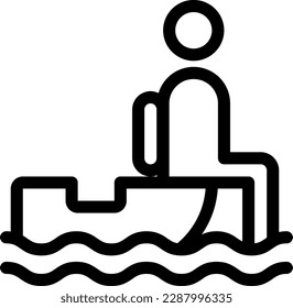 ilustración de barco Vector en un fondo transparente. Símbolos de calidad superior. Iconos vectoriales de línea delgada para el diseño de conceptos y gráficos. 
