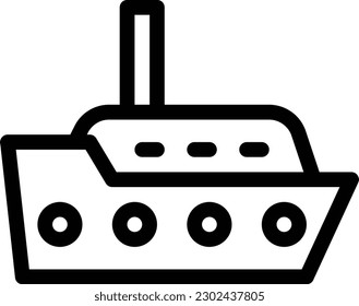 boat Vector illustration on a transparent background. Premium quality symmbols. Thin line vector icons for concept and graphic design. 
