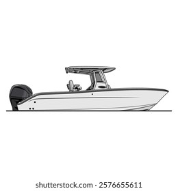 boat vector illustration with white, gray and black colors. for t-shirt design, design elements and print products 04