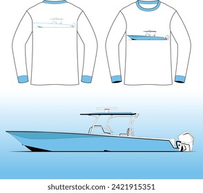 Boat Vector Line Art One Color  T-shirt 