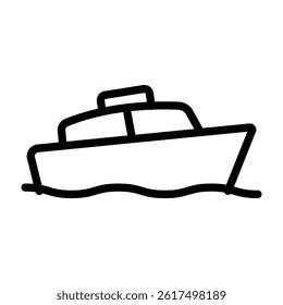 Boat Vector Line Icon Design