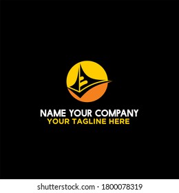 boat vector logo design template