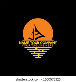 boat vector logo design template