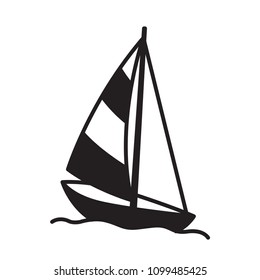 boat vector logo icon sailboat yacht anchor helm lighthouse maritime Nautical tropical illustration