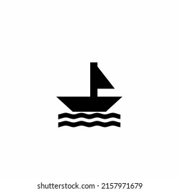 boat vector logo icon sailboat yacht anchor helm maritime Nautical tropical illustration graphic