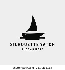 boat vector logo icon sailboat yacht anchor Nautical tropical illustration graphic .