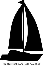boat vector logo icon sailboat yacht anchor helm maritime Nautical tropical illustration graphic