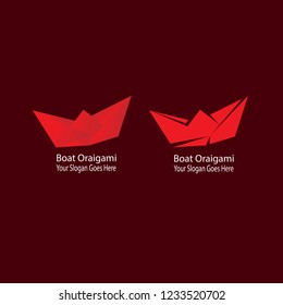 Boat Vector Logo Origami