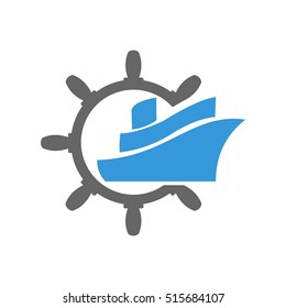 Boat vector logo template
