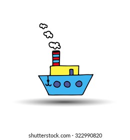 boat vector ship sea nautical illustration marine travel sailboat ocean icon transport