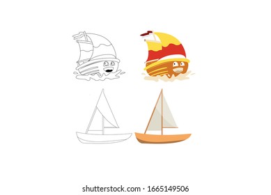 Boat Vector Transportation Illustration Bundle