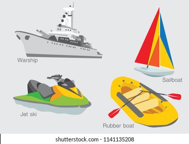 boat vehicle vector  illustration