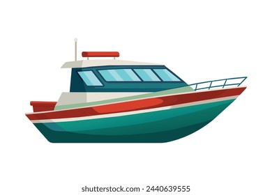 
boat vehicle water transport vector illustration