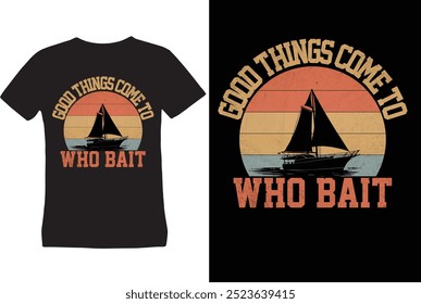 Boat vintage t shirt design