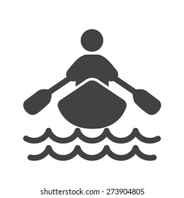 Boat, water, rowing, row icon vector image. Can also be used for sports, fitness, recreation. Suitable for web apps, mobile apps and print media.